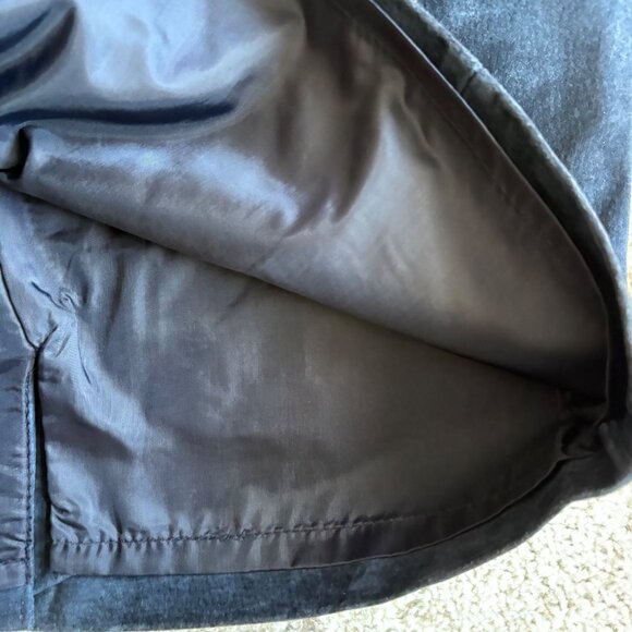 Vintage Express Suede Mini Skirt 80s/90s Navy Blue High-Waisted Pencil Style - Picture 8 of 8